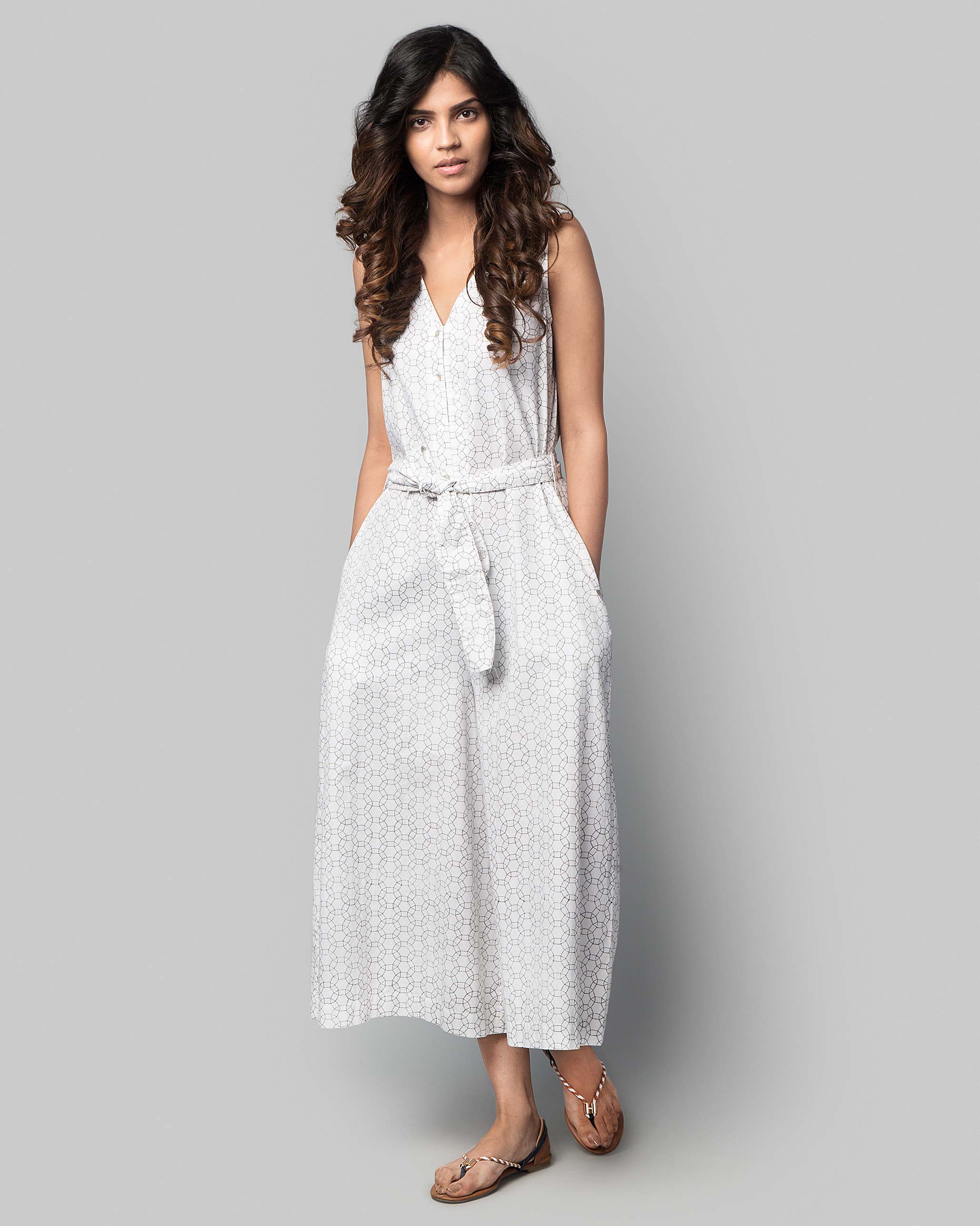 St. Bart Printed Sleeveless Jumpsuit