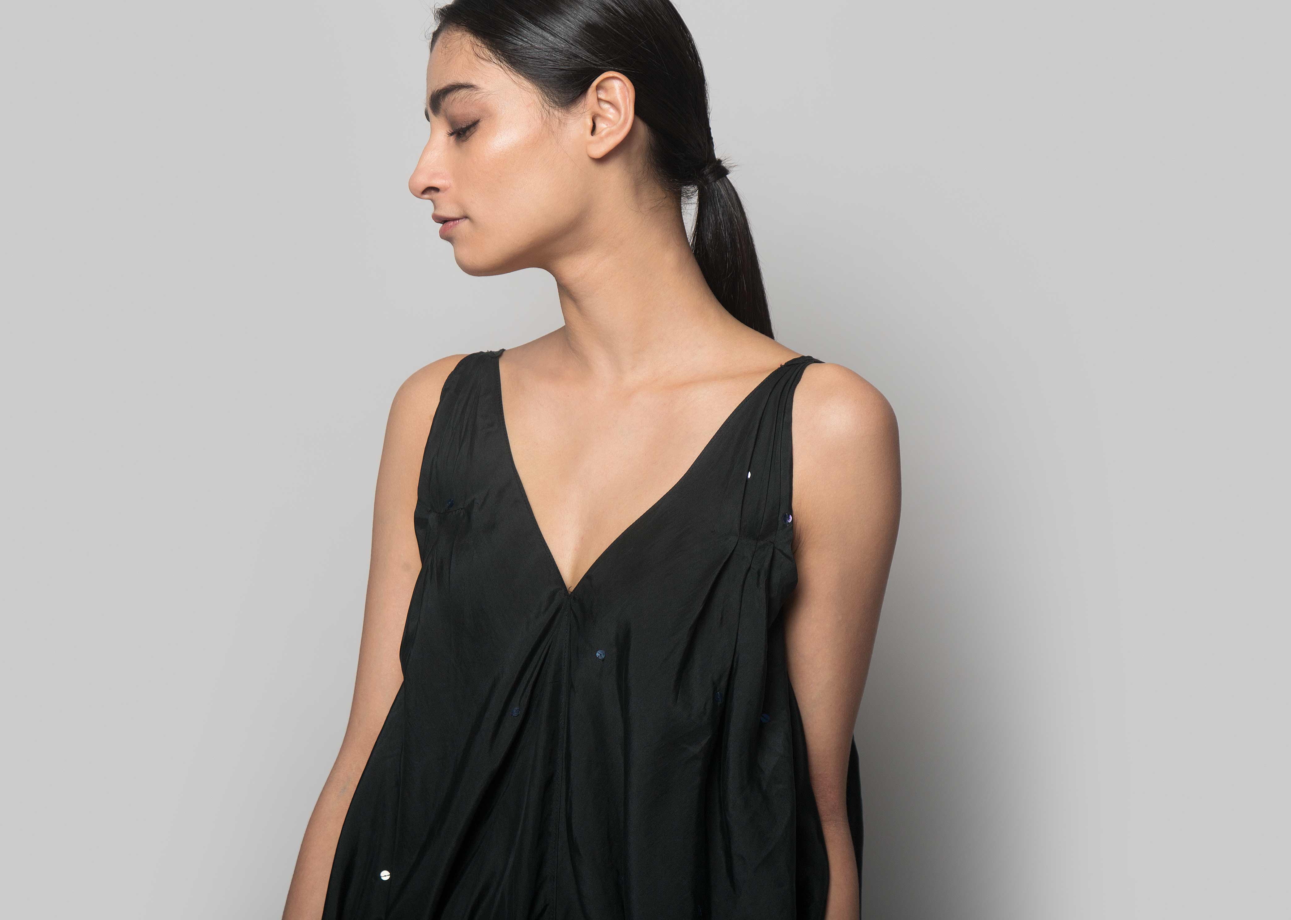 Silk Asymmetrical Dress