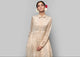 Stella Chanderi Dress - Ivory & Gold