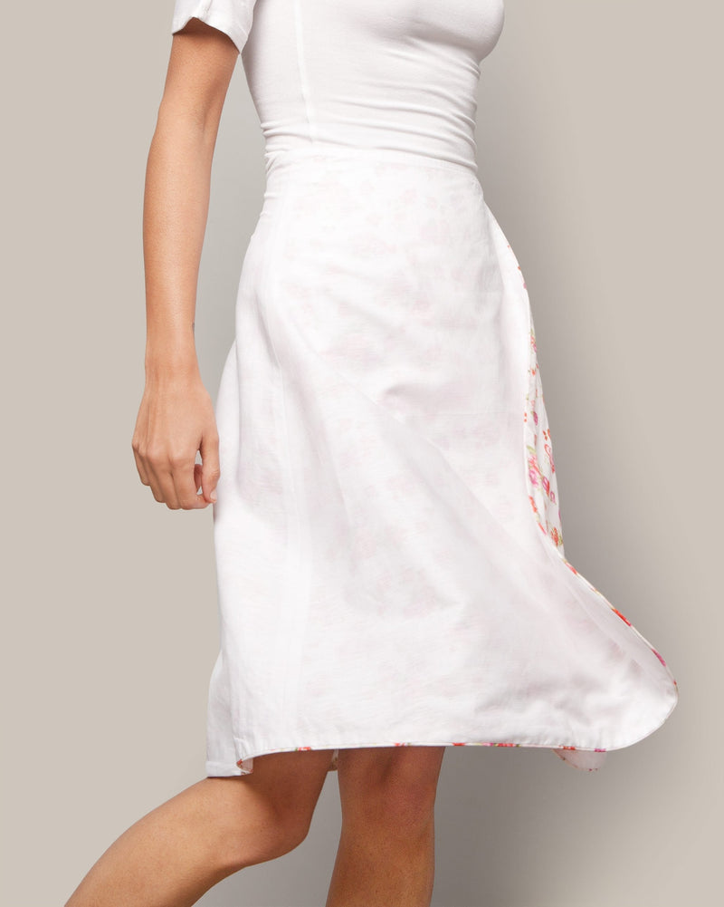 Reversible Wrap Skirt - White