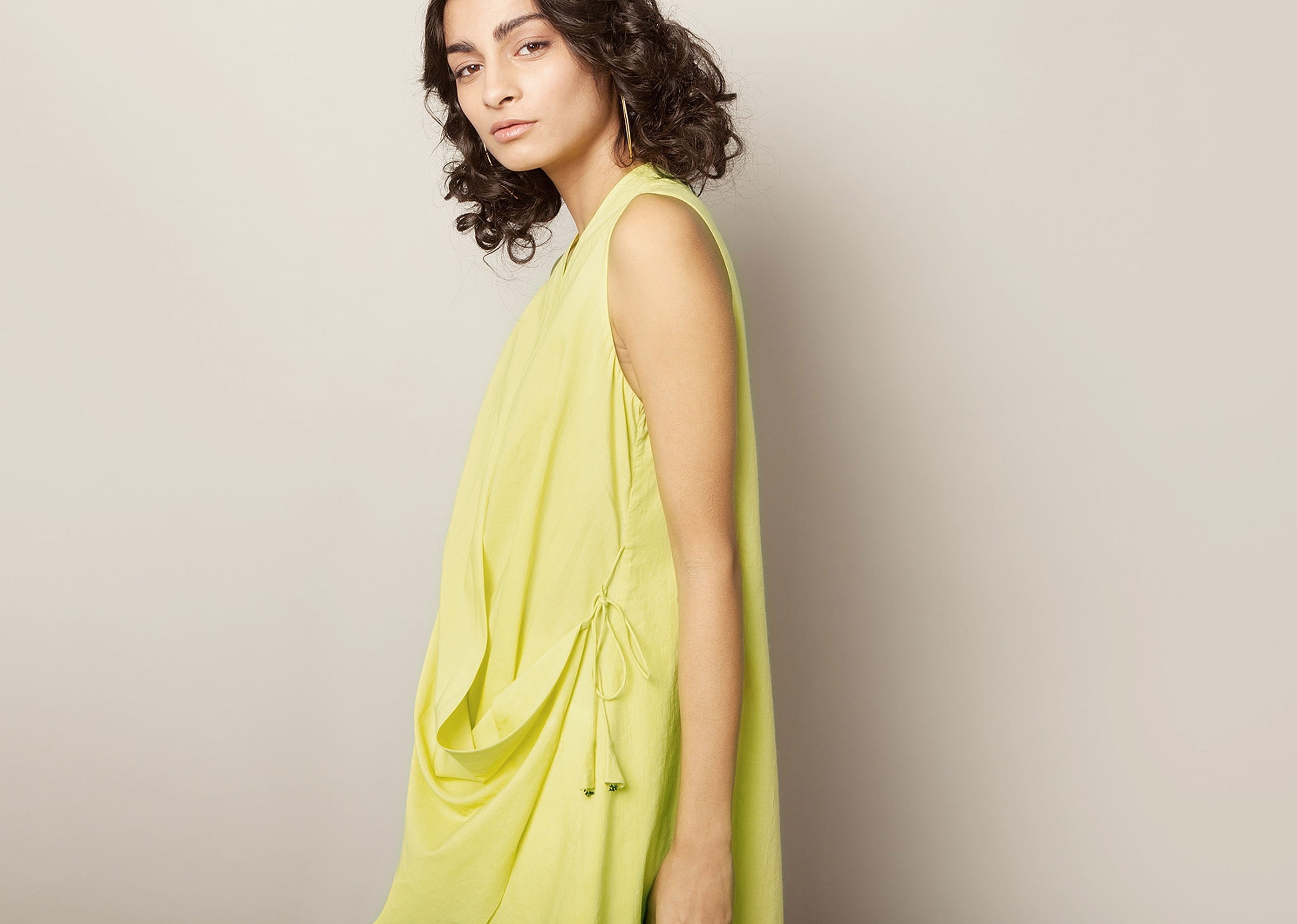Wrap-front Top - Lime