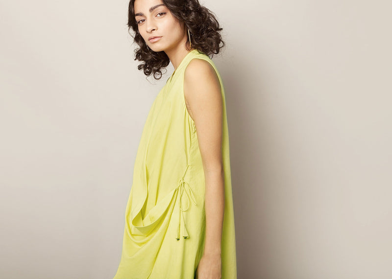 Wrap-front Top - Lime