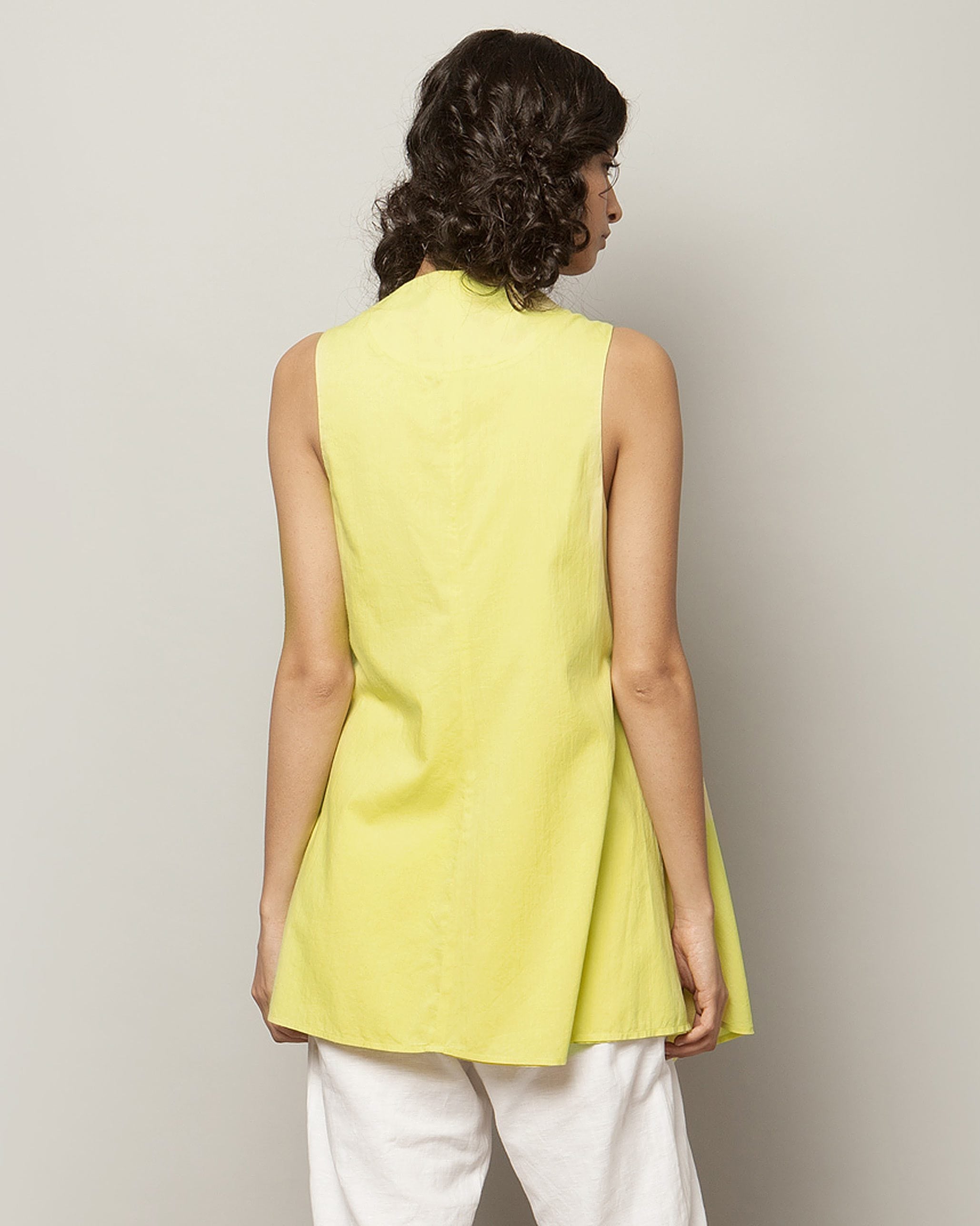 Wrap-front Top - Lime