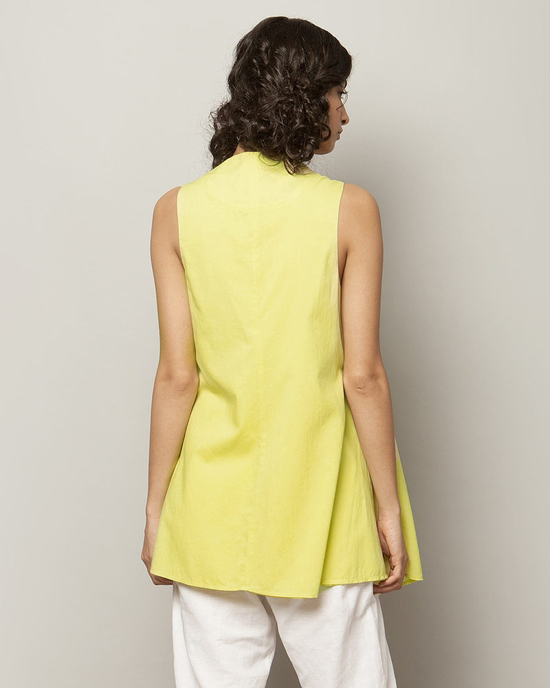 Wrap-front Top - Lime