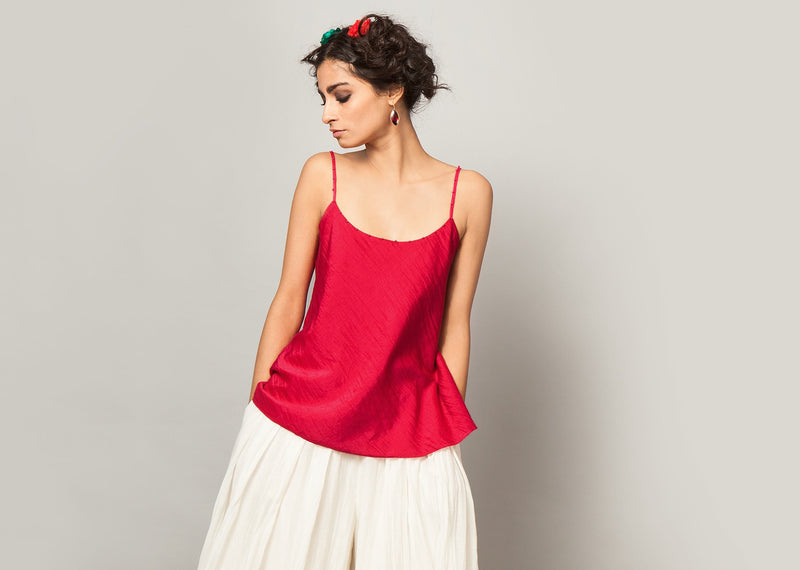 Silk Camisole - Fuchsia