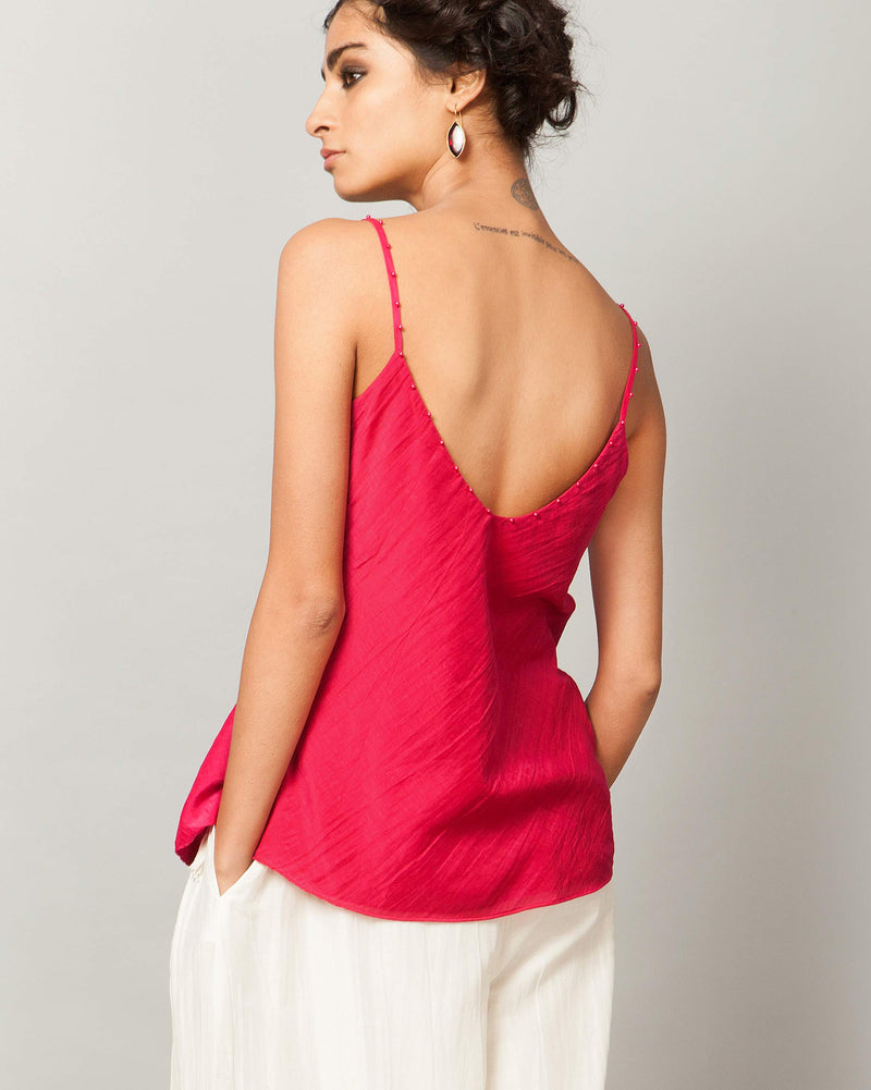 Silk Camisole - Fuchsia