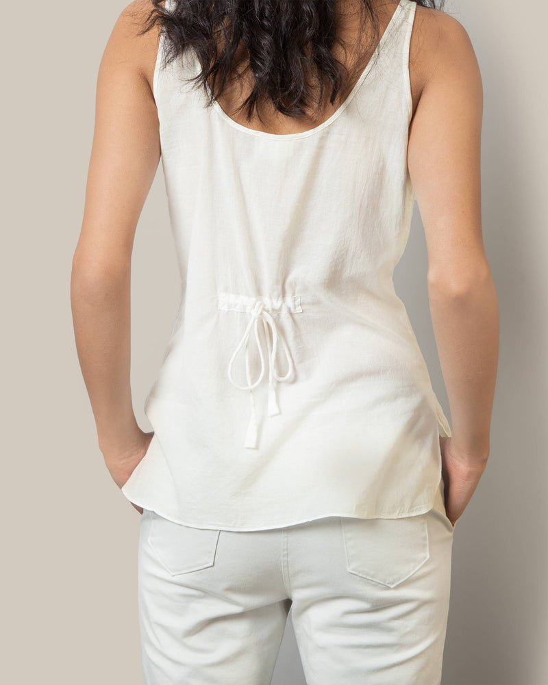 Sequinned Tank - Ivory
