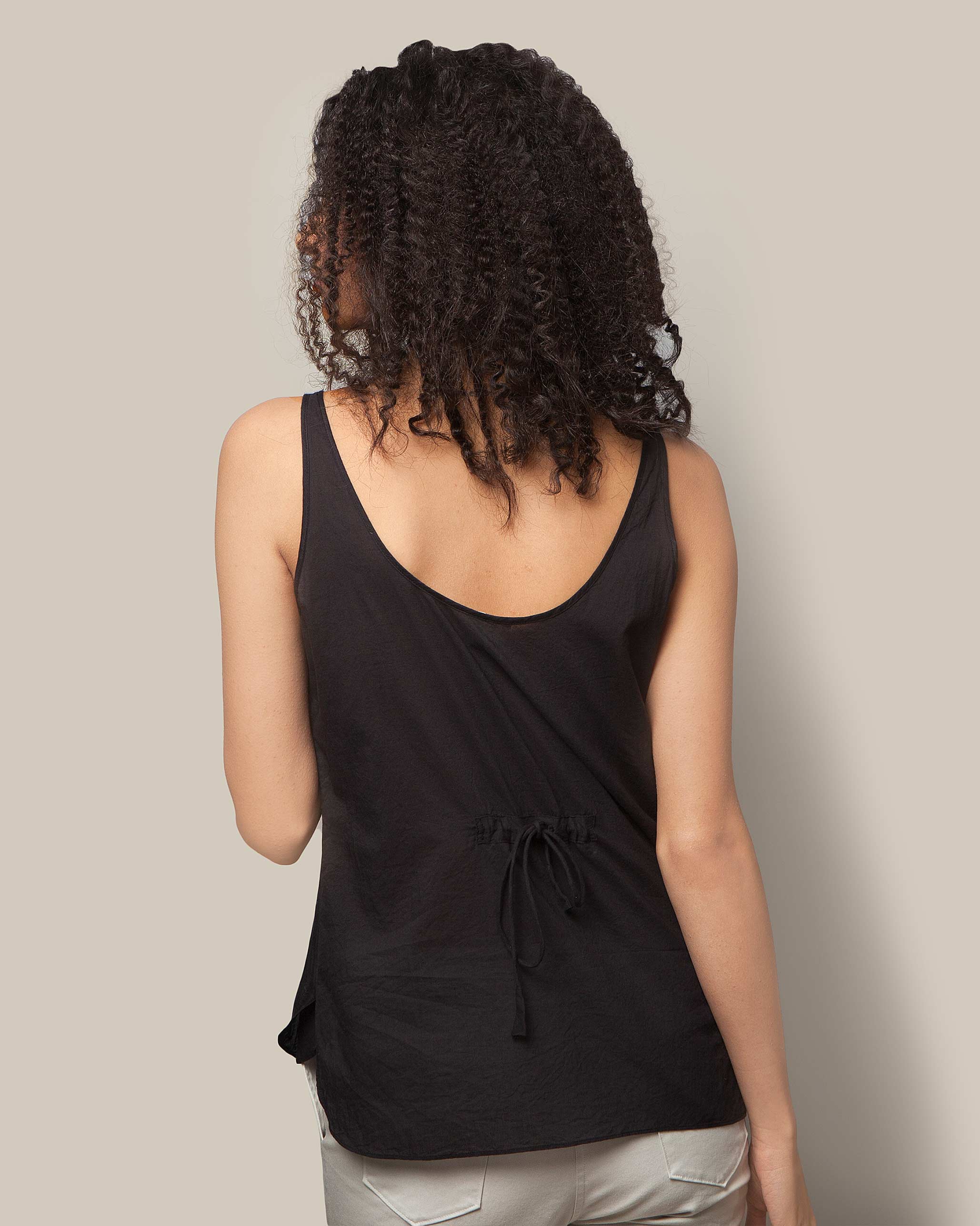 Sequinned Tank - Black