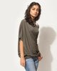 Ukiyo Off-Shoulder Top - Charcoal