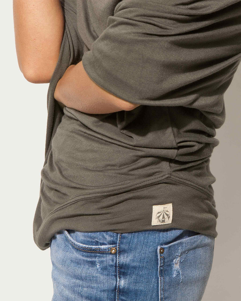 Ukiyo Off-Shoulder Top - Charcoal