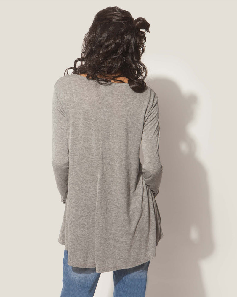 Ukiyo A-Line Top - Soft Grey
