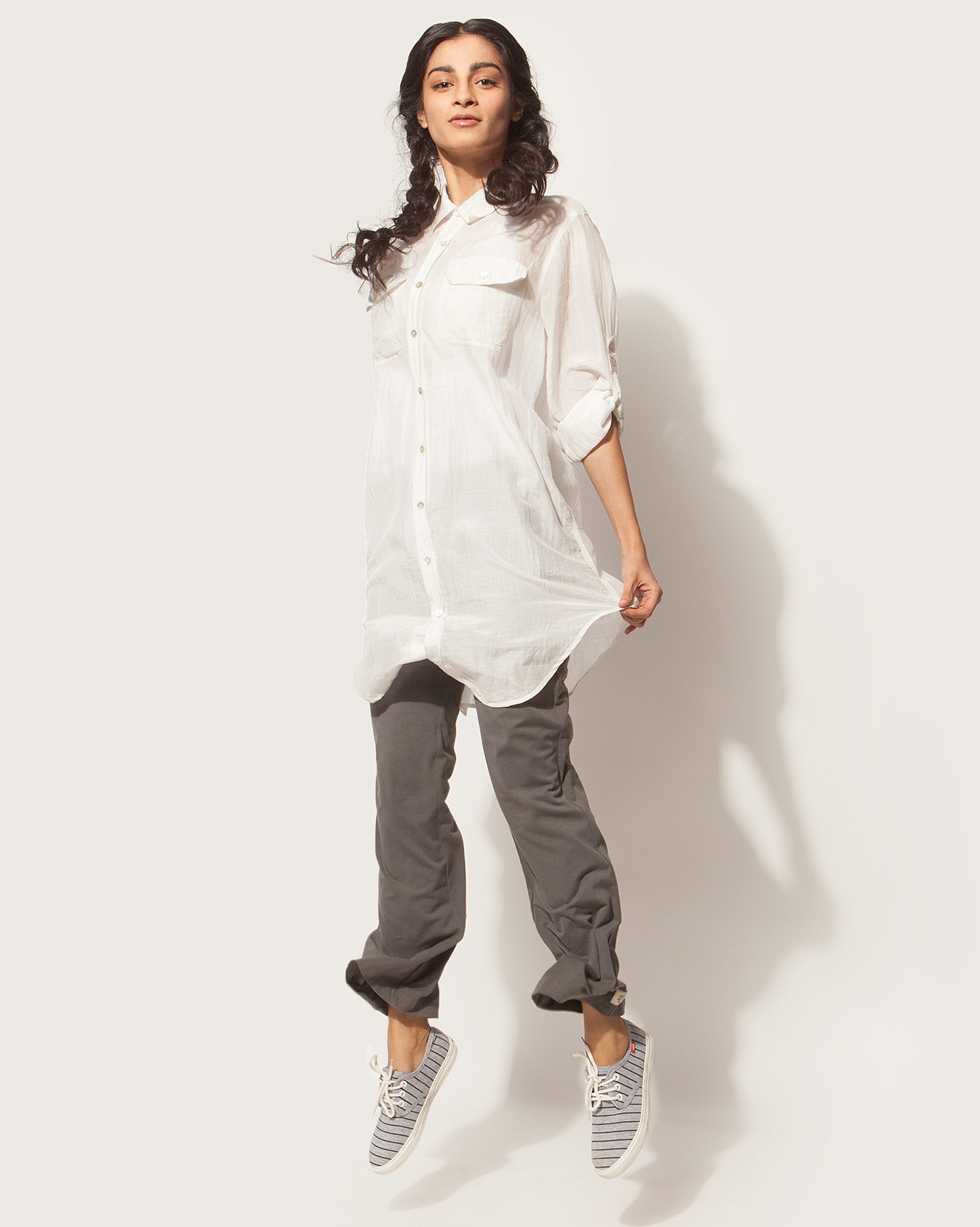 Shibui Shirt Dress - Soft Grey