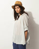 Ukiyo Peasant Top - Soft Grey