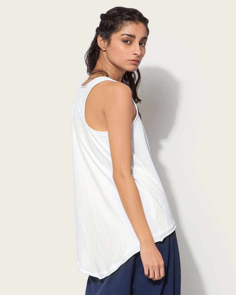 Ukiyo Racerback Tank - White