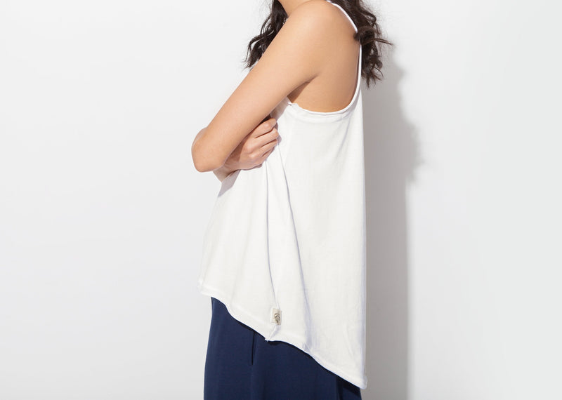 Ukiyo Racerback Tank - White