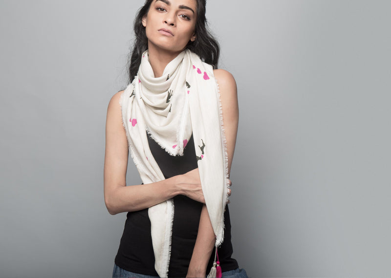 Wild Card Scarf - Soft Grey