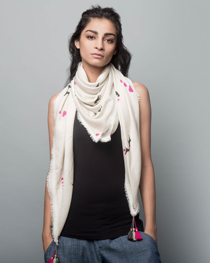 Wild Card Scarf - Soft Grey