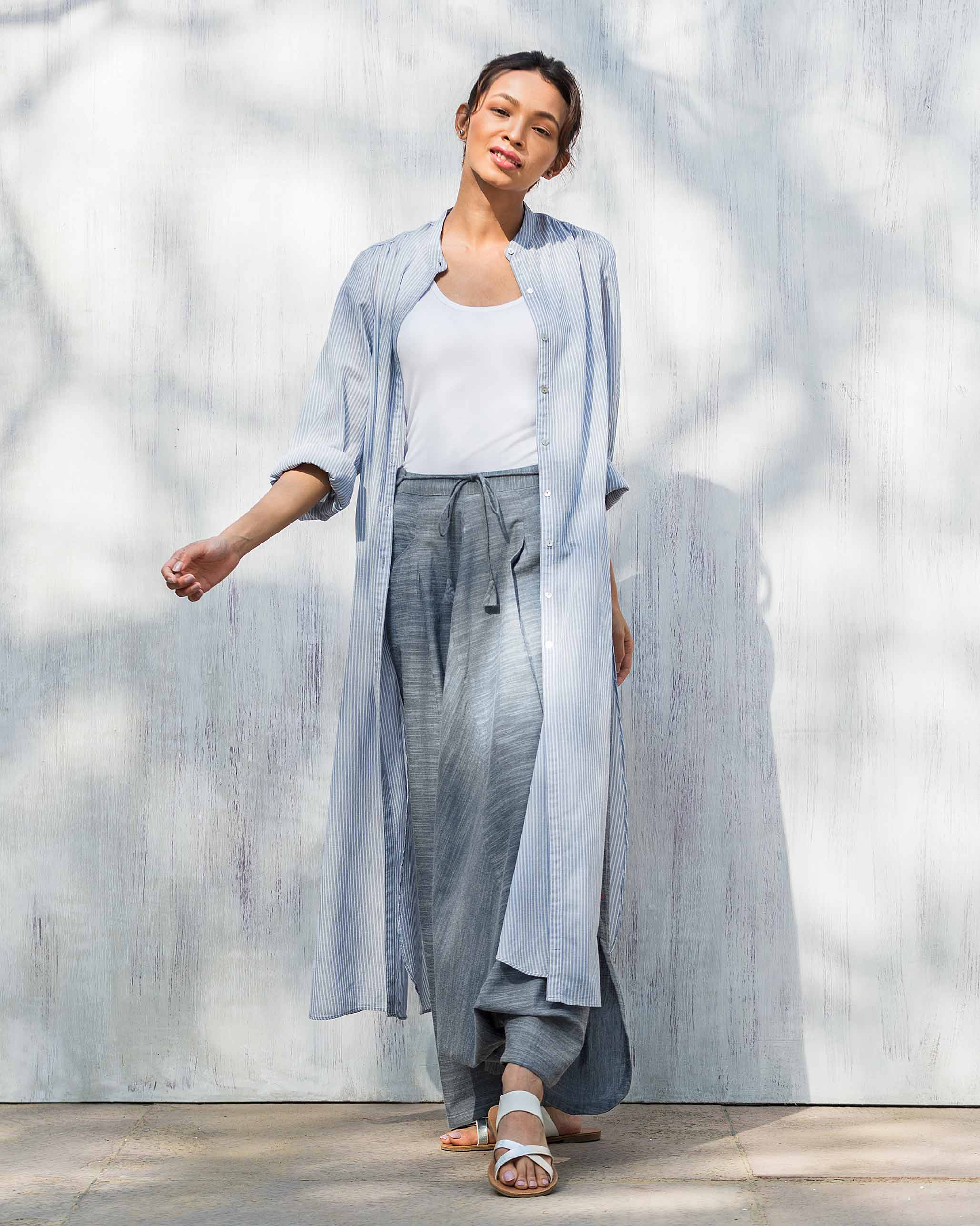 Women's Slouchy Pants - Blue