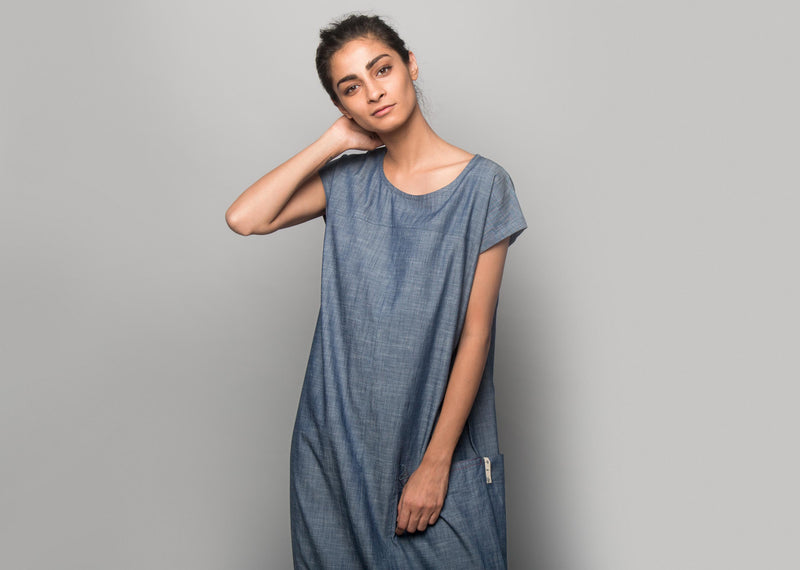 Shibui Chambray Dress - Blue