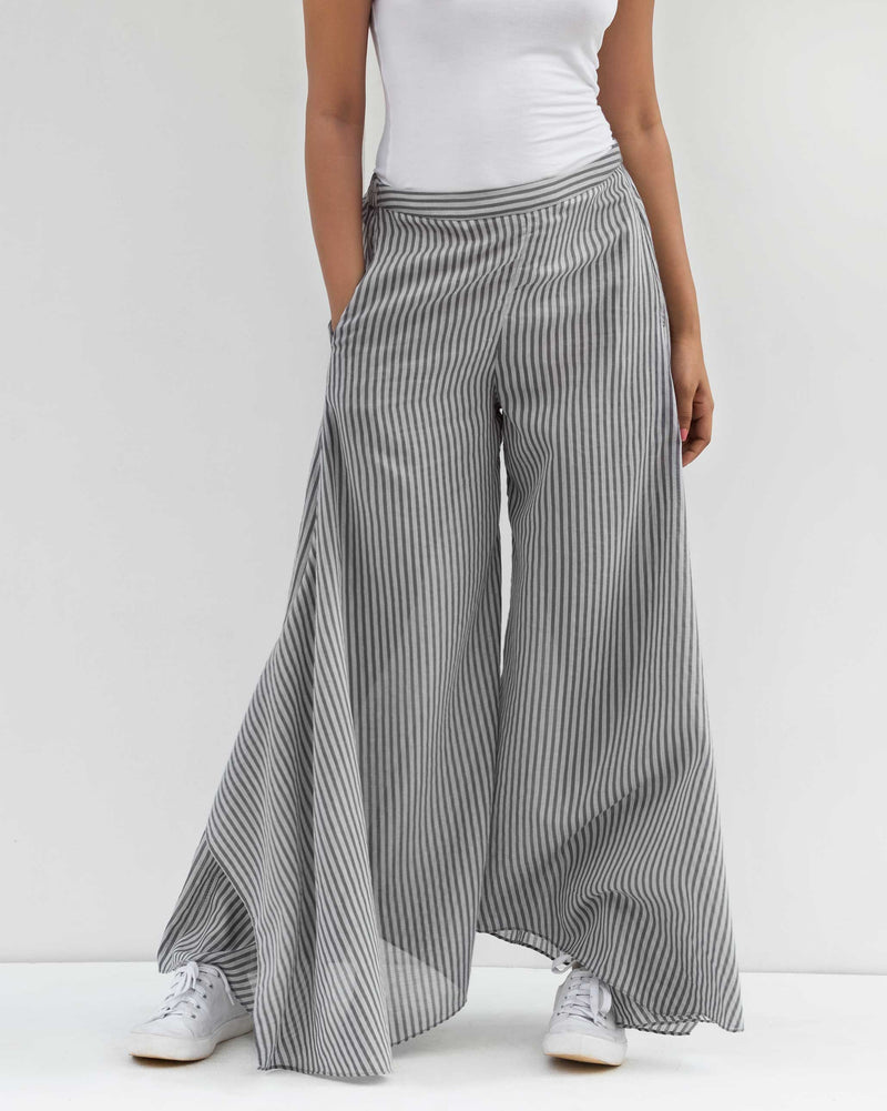 Uneven Hem Pant - Grey