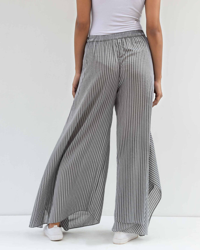 Uneven Hem Pant - Grey