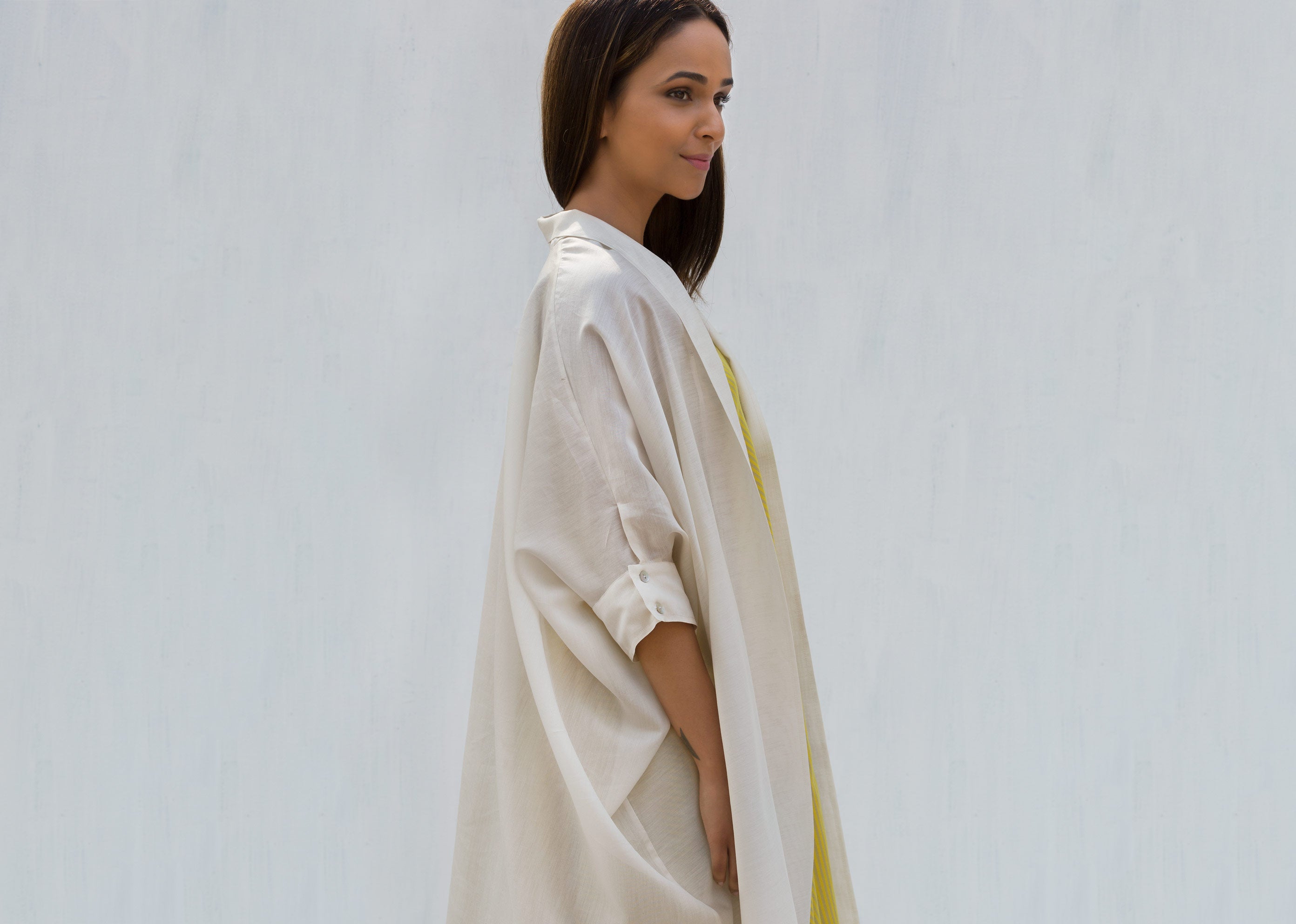 Ripple Kaftan - Ivory