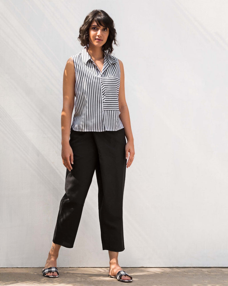 Wren Narrow Ankle Pants - Black