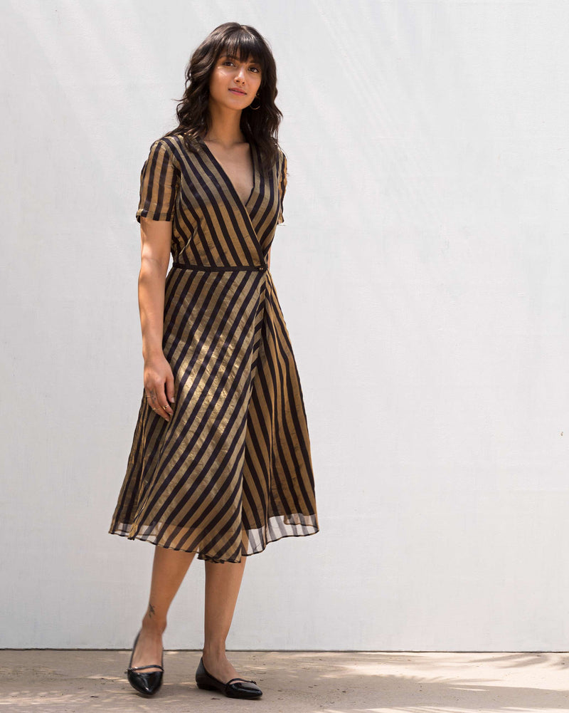 Wrap Stripe Dress