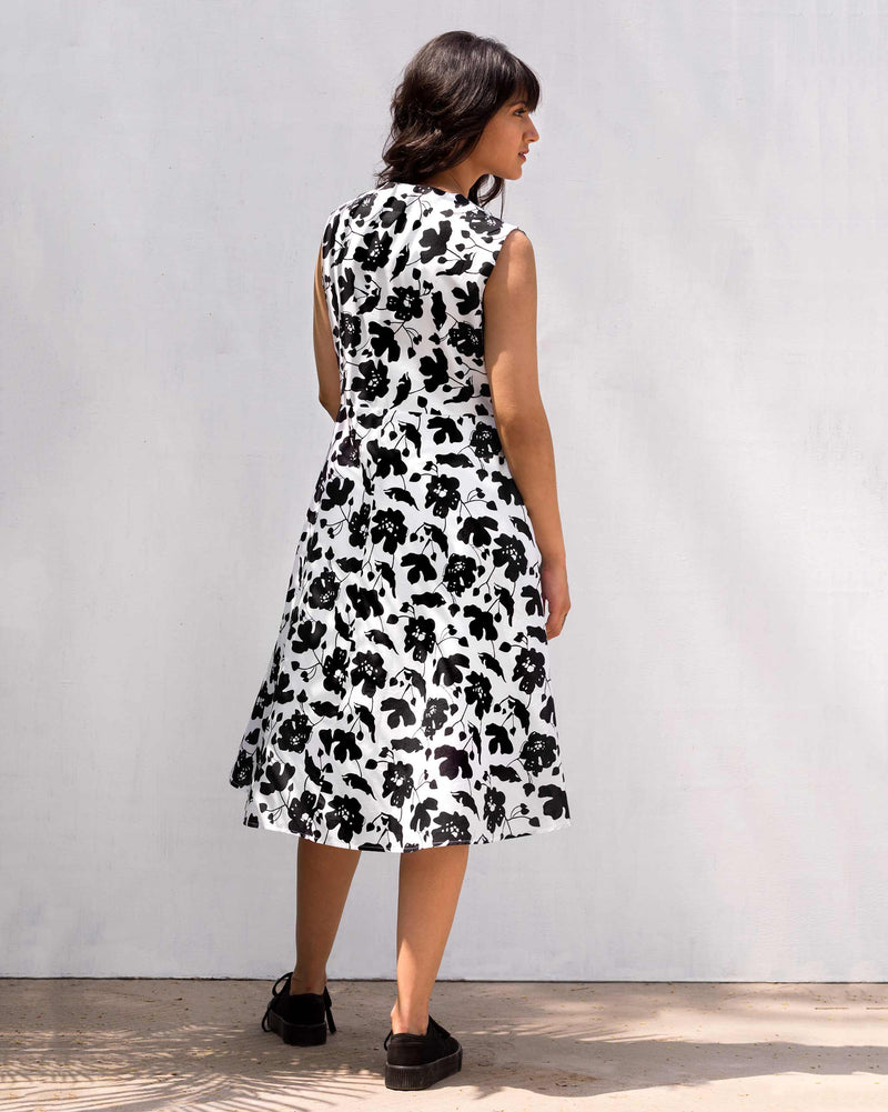 Wrap Dress - Black & White