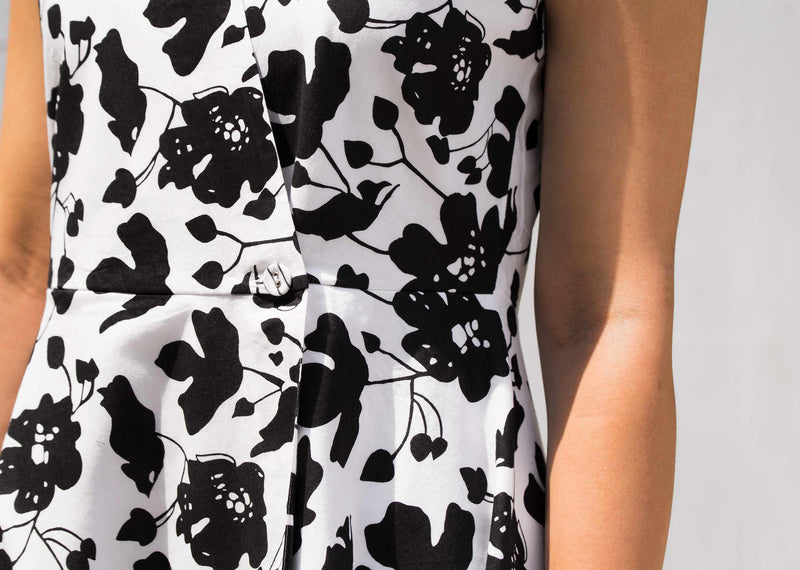 Wrap Dress - Black & White