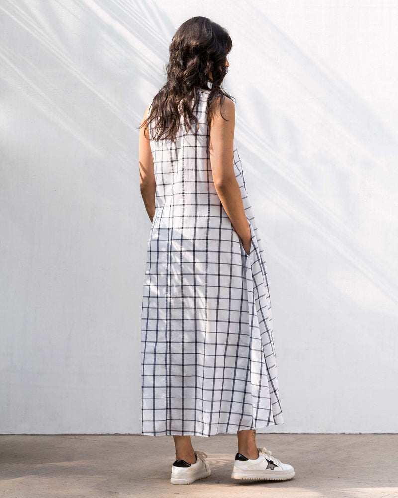 Trapeze Check Dress