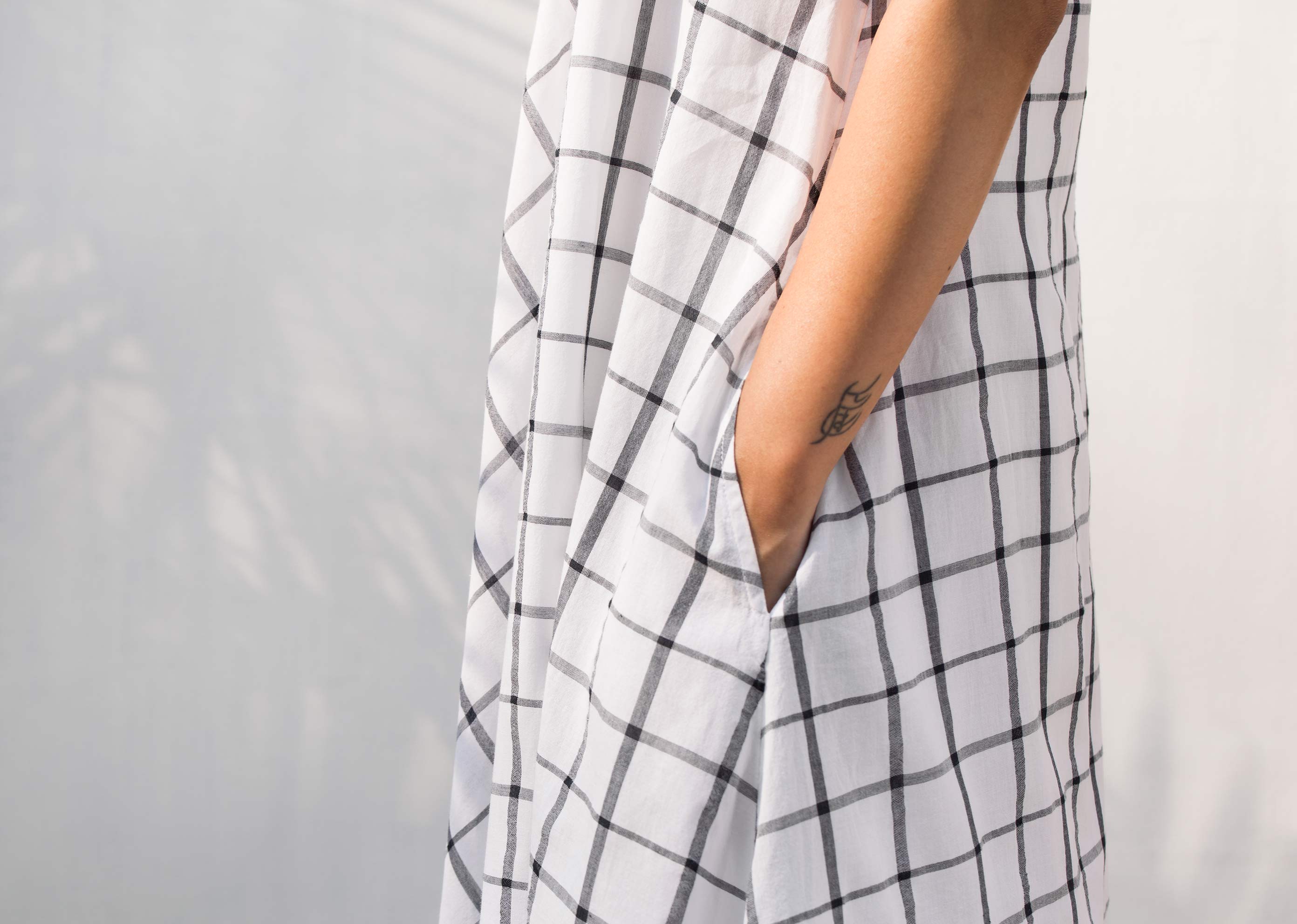 Trapeze Check Dress
