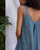 Uneven Denim Hem Jumpsuit