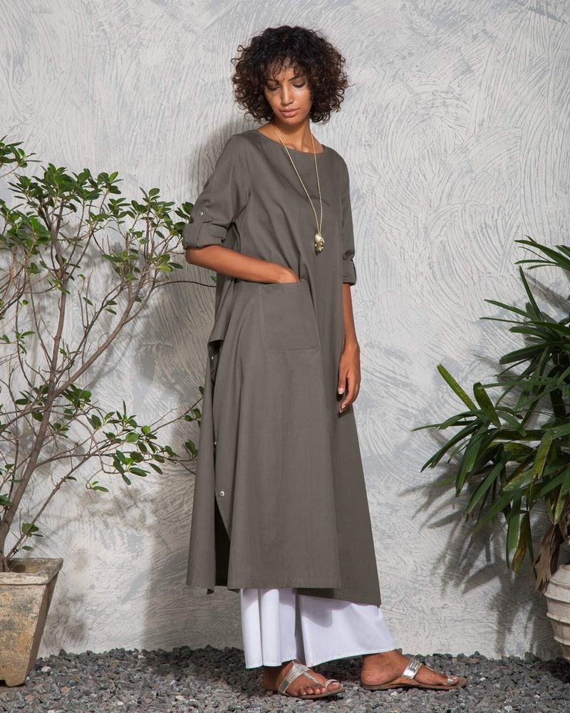 The Drapey Tunic - Charcoal
