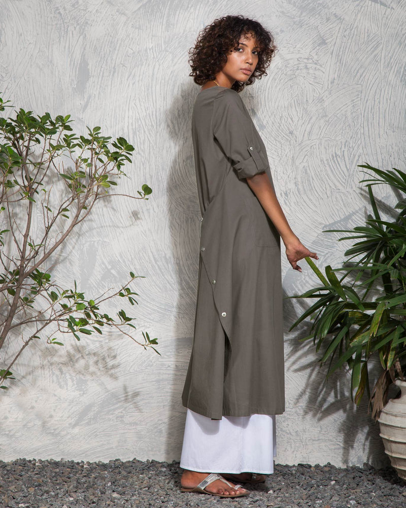 The Drapey Tunic - Charcoal