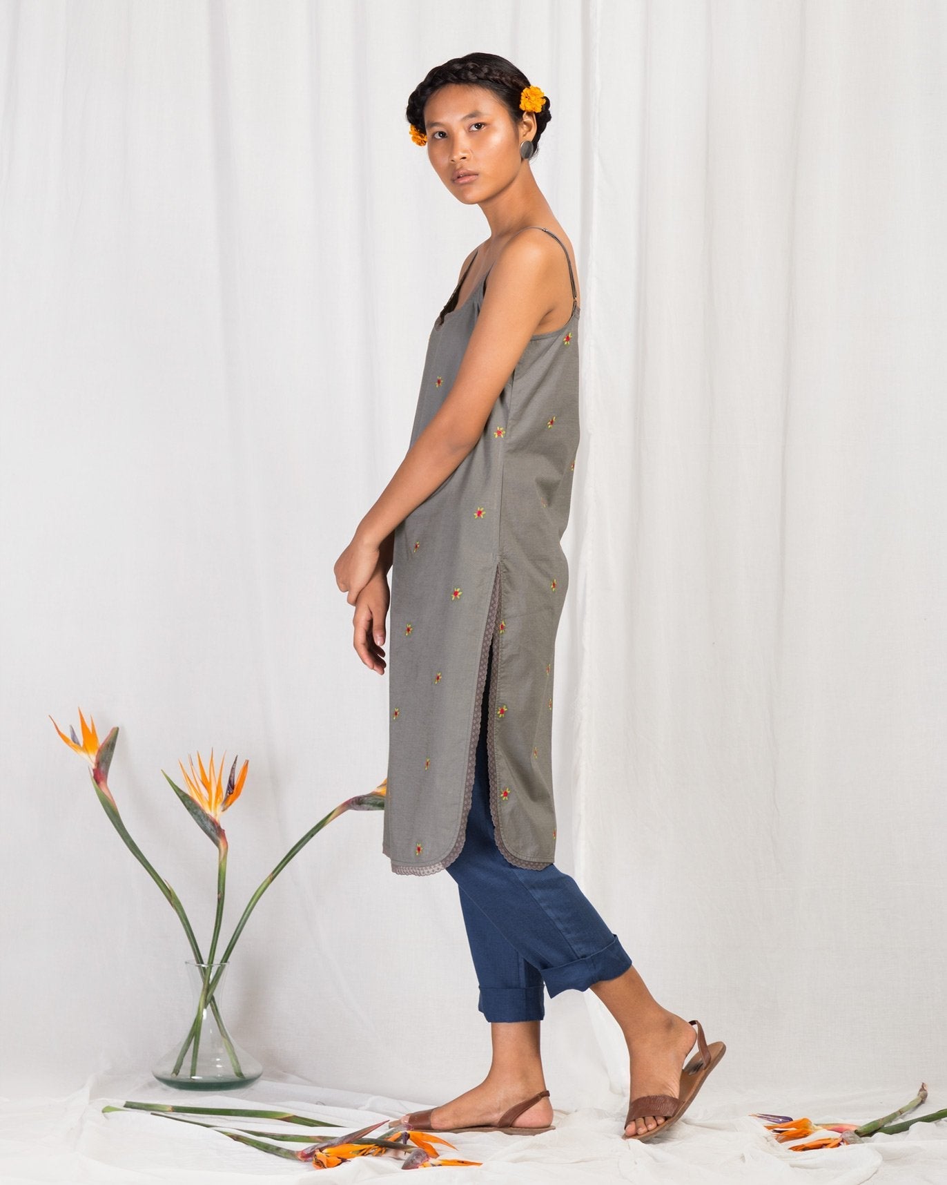 Vintage Camisole Slip - Grey