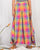 Uneven Hem Pant - Multi Checks