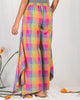 Uneven Hem Pant - Multi Checks