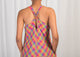 Akira Twist-back Check Dress