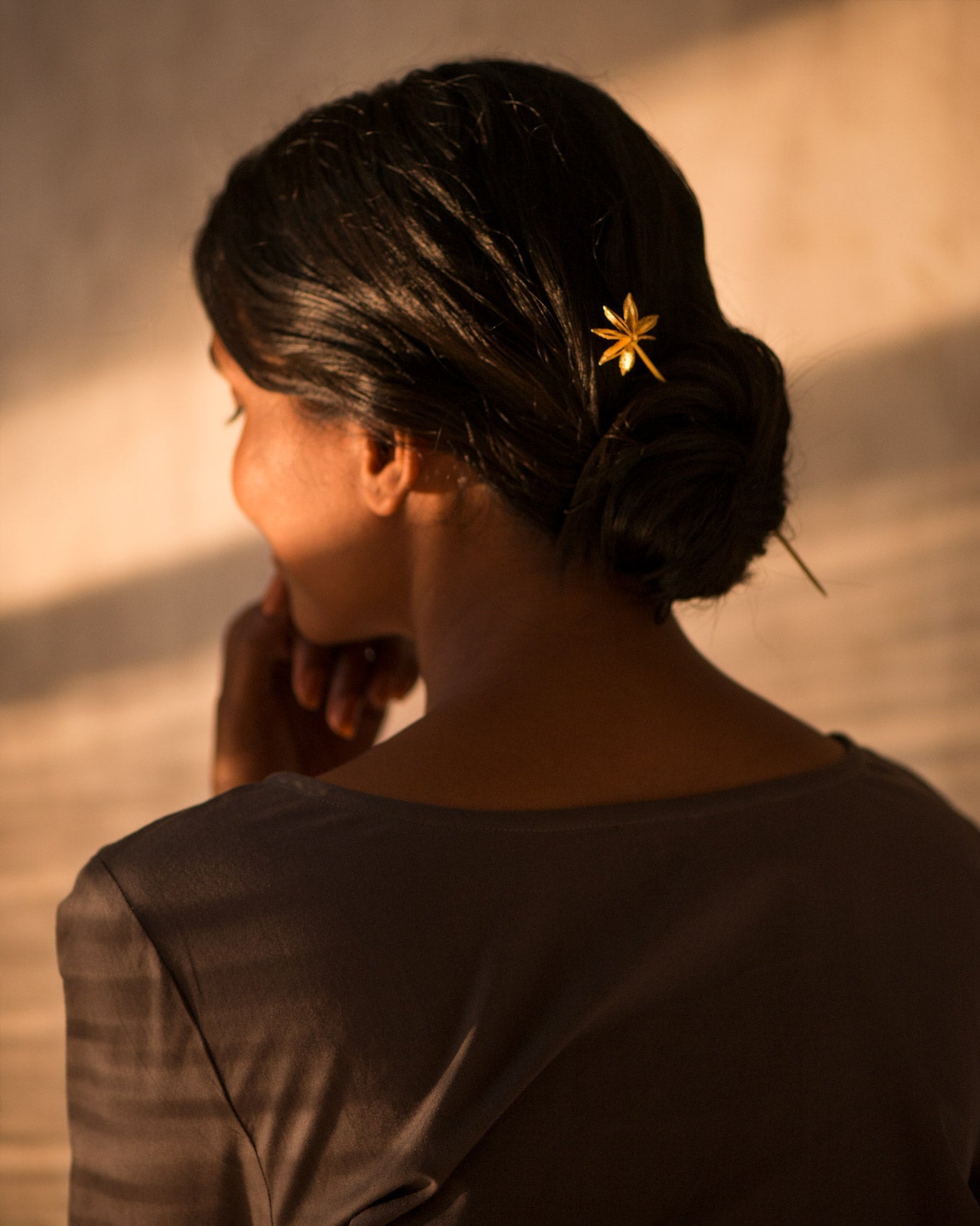 Star anise hair pin