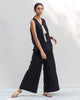Twill Tie Top - Black