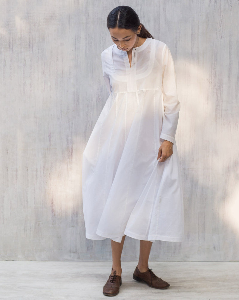 Tisya Plain Kurta - White
