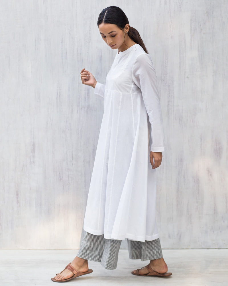 Tisya Plain Kurta - White