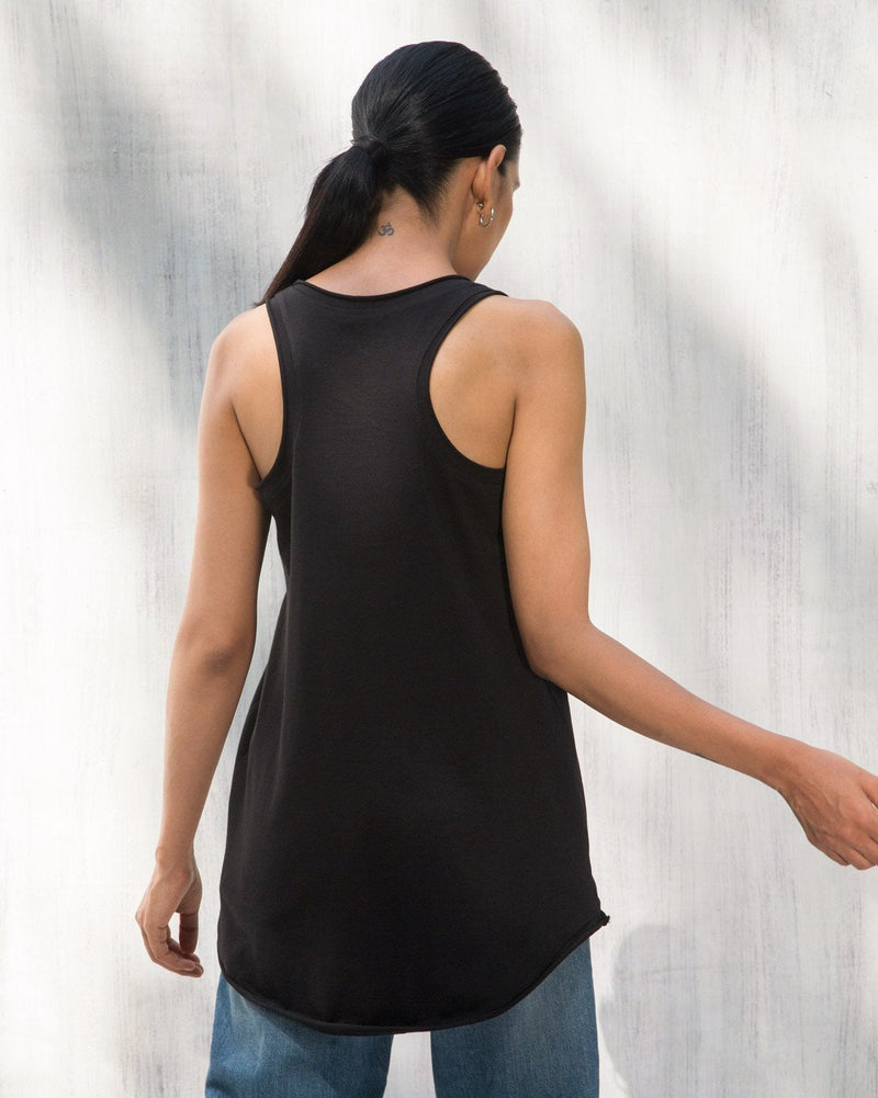 Ukiyo Racerback Tank - Black