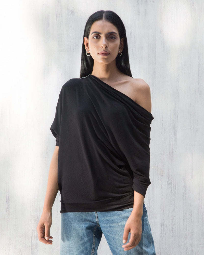 Ukiyo Off Shoulder Top - Black