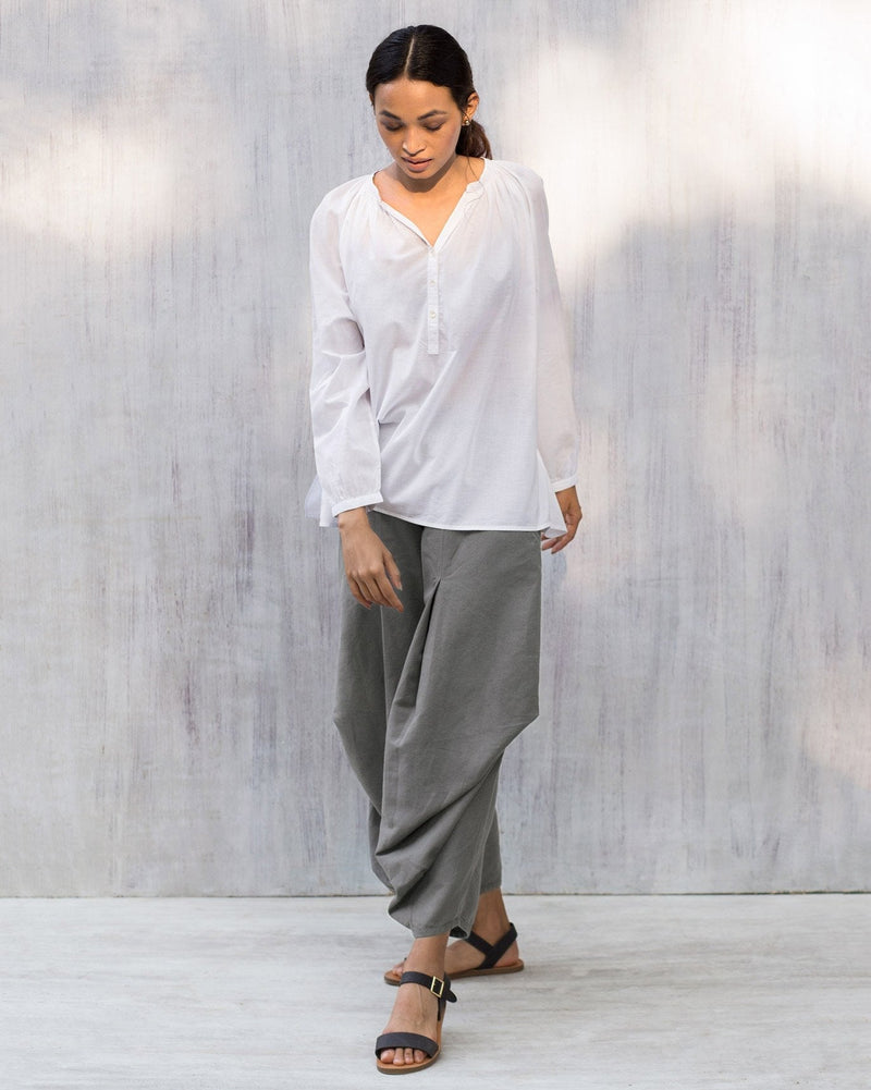 Ukiyo Peasant Top - White