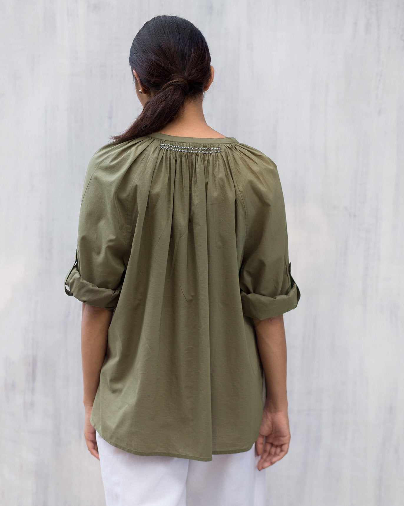 Ukiyo Peasant Top - Green