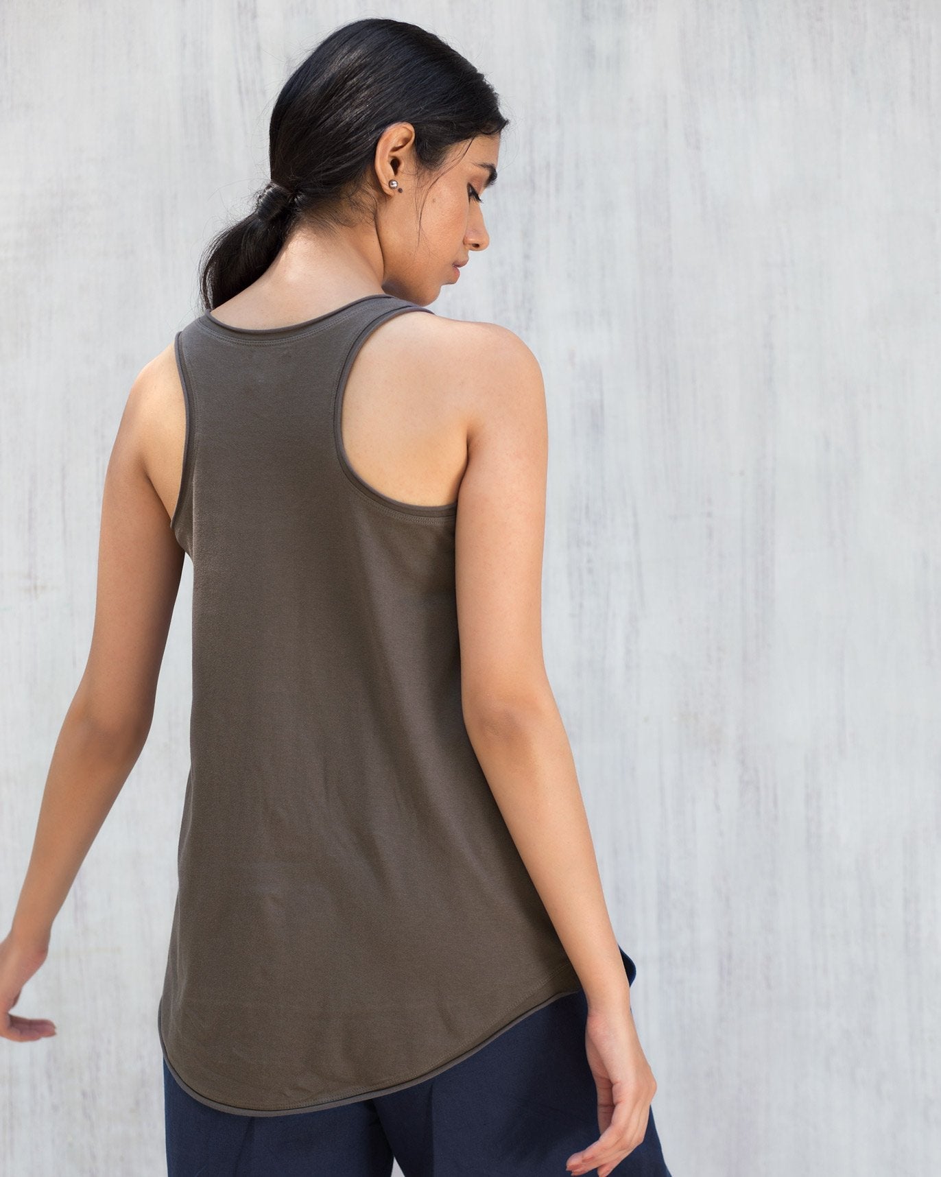 Ukiyo Racerback Tank - Charcoal