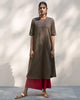 Side Band Kurta - Charcoal