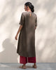 Side Band Kurta - Charcoal